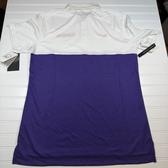 Nike Dri-Fit Clemson Tigers Short Sleeve Polo Men's Medium White Purple NWT - Picture 3 of 8